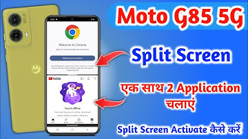 How to enable split screen in Moto g85 5G || Moto g85 me split screen Kaise on Kare || Moto g85 ||