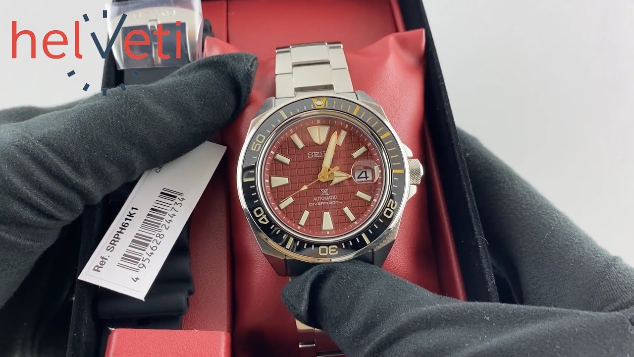 UNBOXING Seiko Prospex SRPH61K1 Samurai Shu Iro European Limited Edition -  YouTube