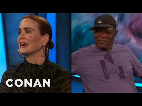 team coco comic con Sarah Paulson & Samuel L. Jackson Swore Up A Storm On The Set Of 