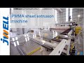 Acrylic pmma sheet extrusion machine from jwell machinery