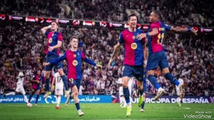 ملخص أهداف مباراة ريال مدريد برشلونة 2-5 نهائي كأس السوبر الإسباني