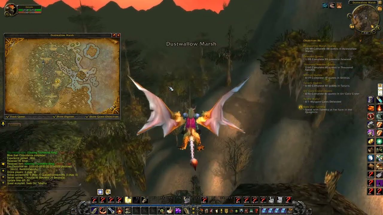 WOW Cata Quest 'Seek Out Tabetha - 27295' Horde on a PS