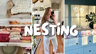 PREPARING FOR BABY | nesting vlog at 37 weeks pregnant | washing clothes, organizing, nursery tour