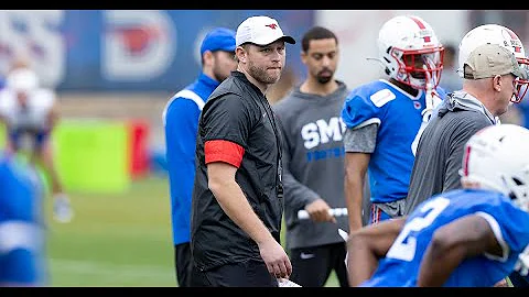 SMU DC Scott Symons on Day 2 of fall camp