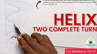 HELIX ON A CYLINDER ,  one or more Convolution,  Revolution, Turn by Graphix tutors 173 views 2 months ago 14 minutes, 42 seconds