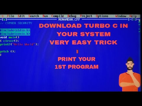 Installing turboC/C++ || first c program || learn coding online - YouTube