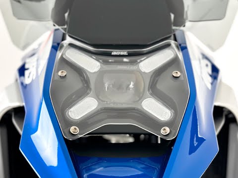 LENTILLE DE PROTECTION DE PHARE WRS JAUNE FLUO BMW R 1300 GS 2023-2025 vidéo