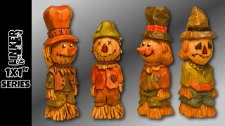 Carve a Tiny Scarecrow! Full Beginner Friendly Woodcarving Tutorial in a 1x1