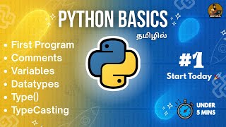 Python in Tamil | Hello World to Type Casting Explained Simply 🐍🔥