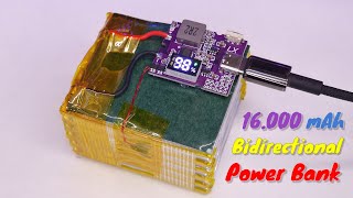 DIY 16000mAh Power Bank using old flat Laptop Battery Cells