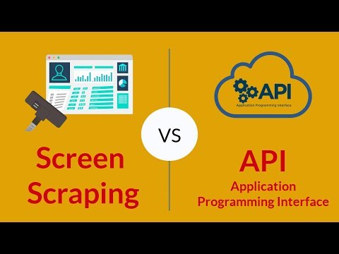 Screen Scraping VS API