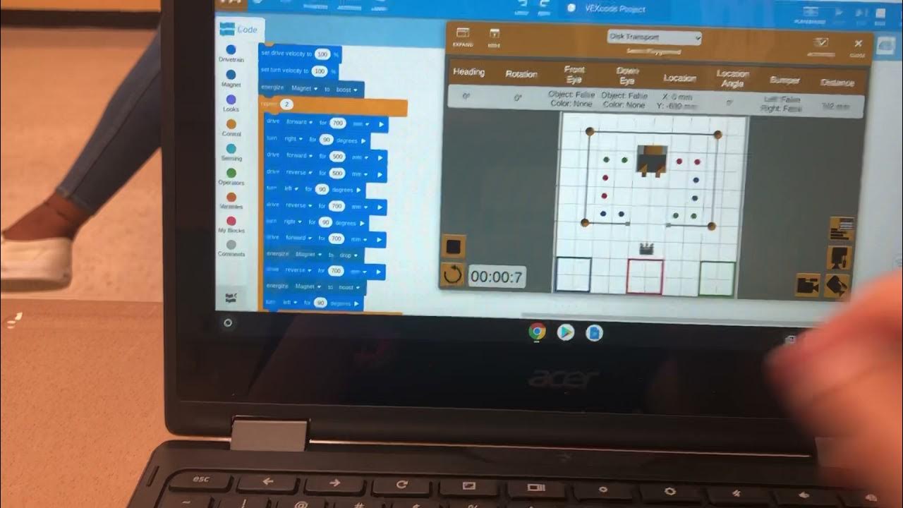 Vex code VR disk transport YouTube