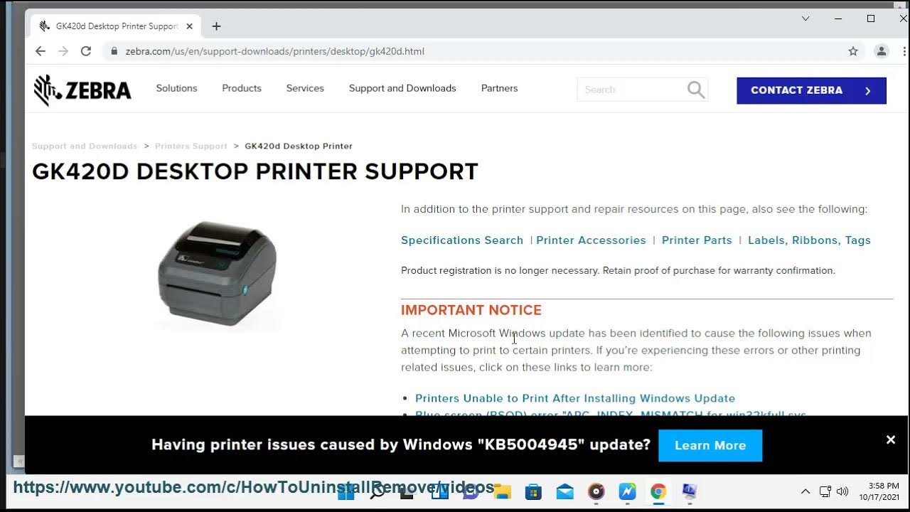 Forfølgelse Træ Kirkestol DOWNLOAD Zebra GK420d Desktop Printer drivers - YouTube