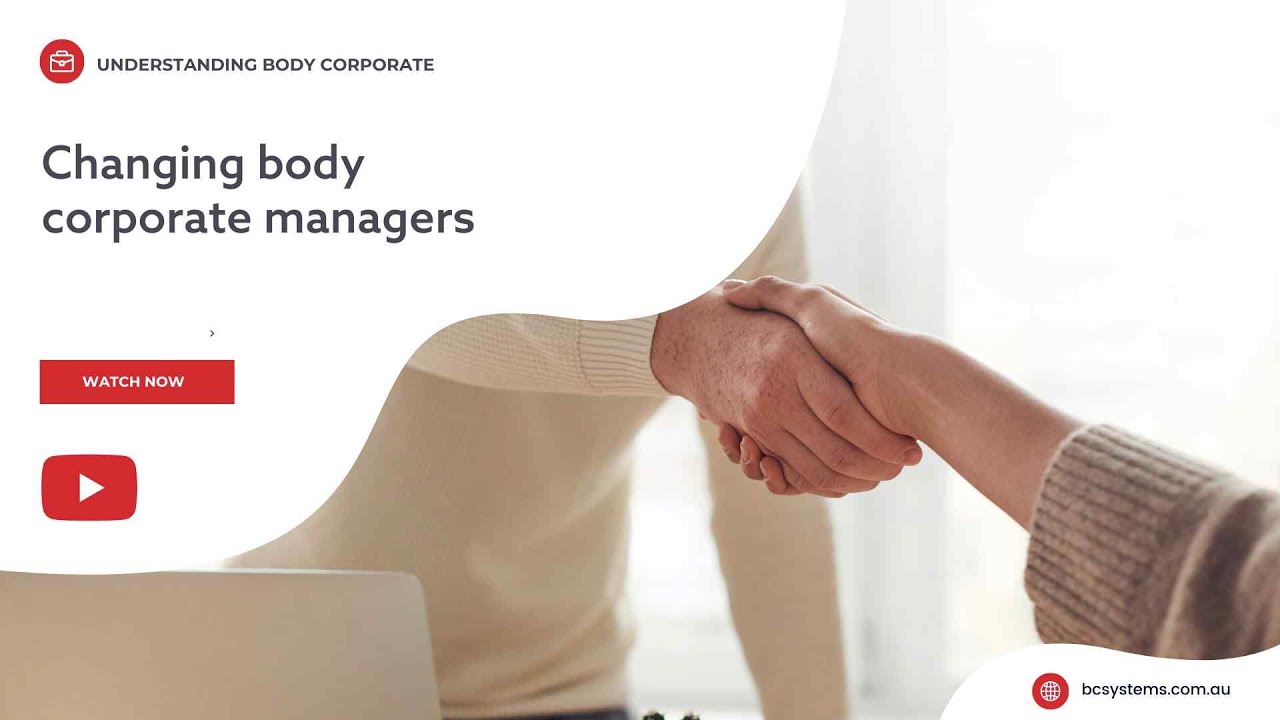 Changing body corporate managers YouTube