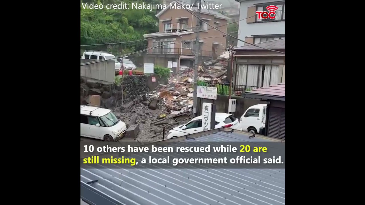 Deadly landslide in Japan's Atami city leaves 2 dead, 20 missing