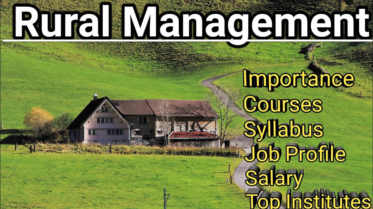Career In Rural Management / Development Courses , Job Profile