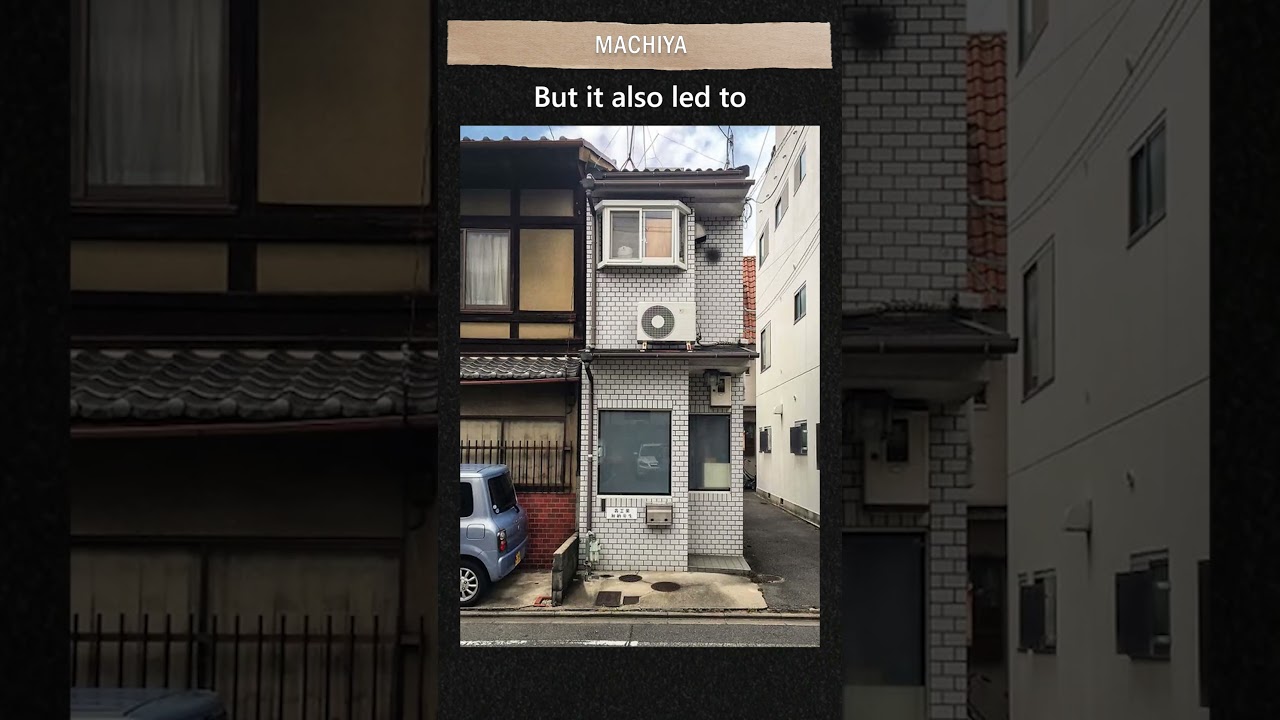 Extremely NARROW Japanese Houses #history #architecture #japan #historyfacts