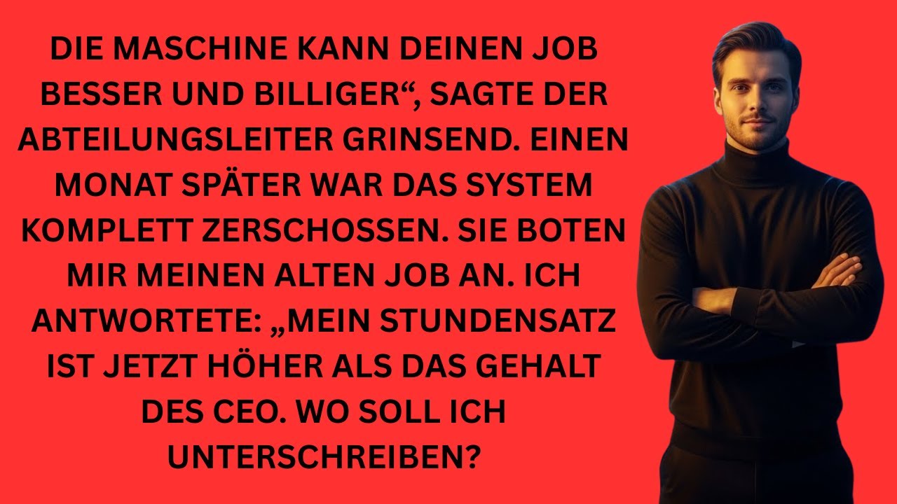 Sie ersetzten mich durch KI, um Geld zu sparen. Jetzt betteln sie mich an, das Chaos zu beseitigen.