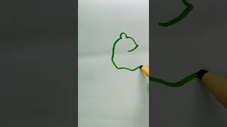 Amazing One Line Animal Drawing For kids ❤️#shorts