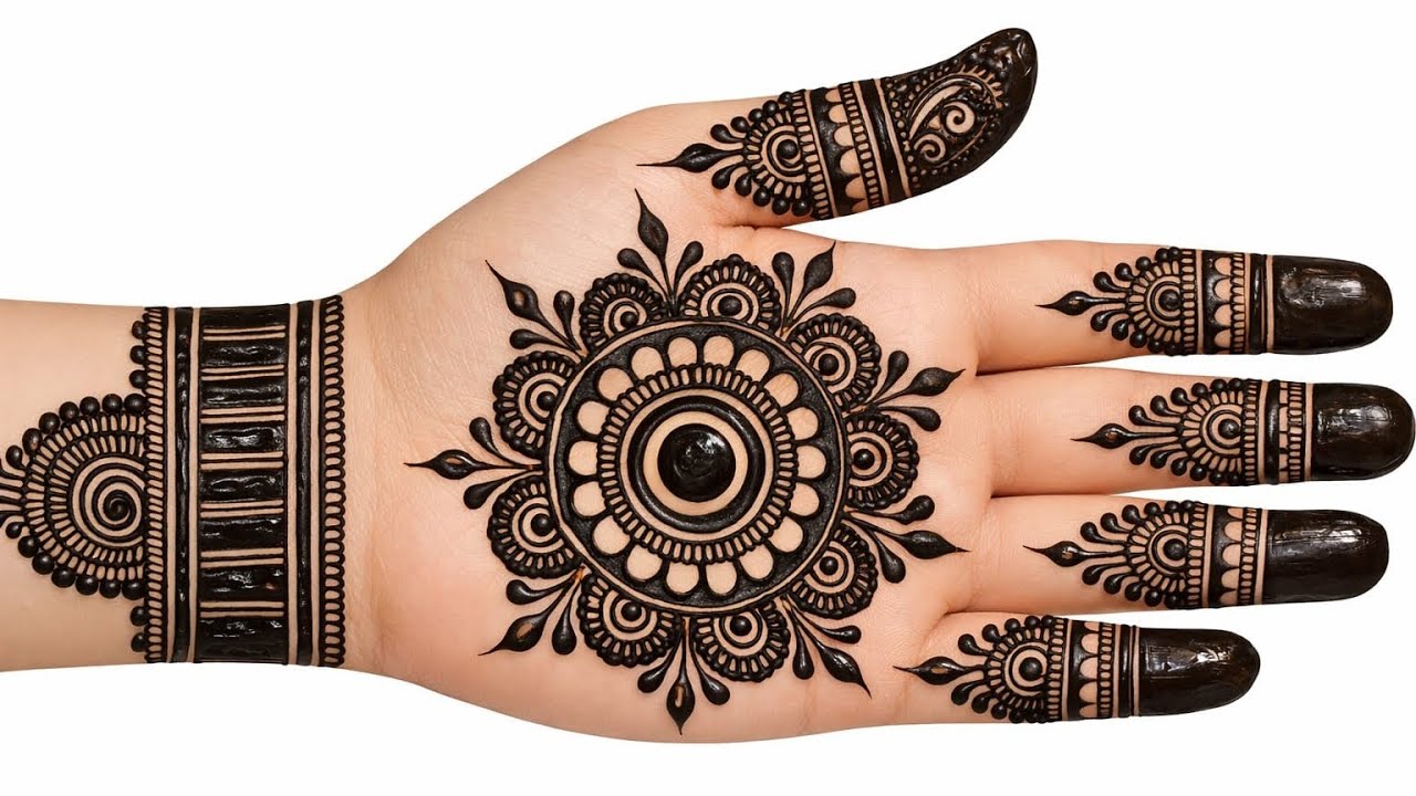 Easy mehndi design front hand | New mehndi design|mehndi design|simple mehndi design 