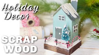 Scrap Wood  Craft Tiny House easy Home Decor ( DIY Kit)