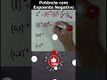 Potência com Expoente Negativo - Olha como é fácil! #shorts #dicas #matemática #aula #aprender #enem