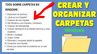 Como Crear Carpeta en Computacion Basica explicacion paso a paso Organiza archivos