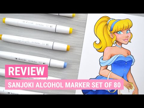Sanjoki Alcohol Brush Markers (Set of 80)