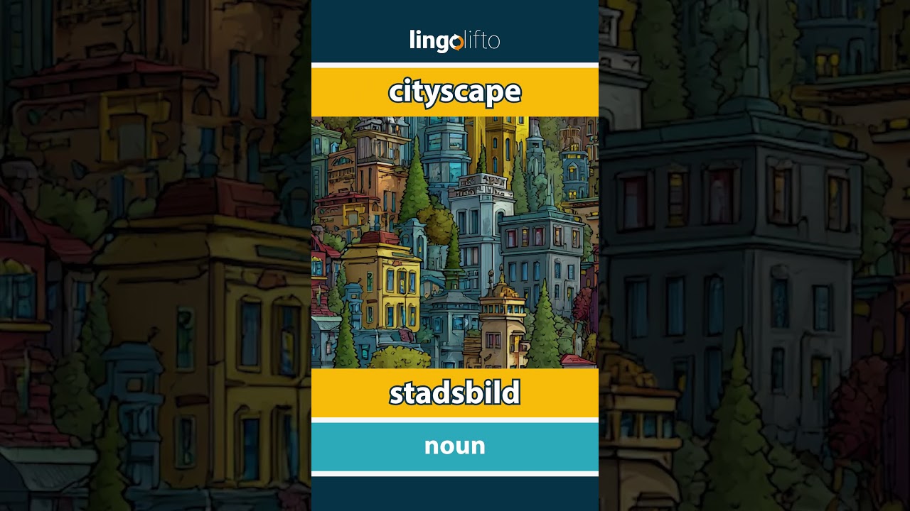 🇬🇧🇸🇪 cityscape - stadsbild : learn English : låt oss lära oss engelska : vocabulary builder