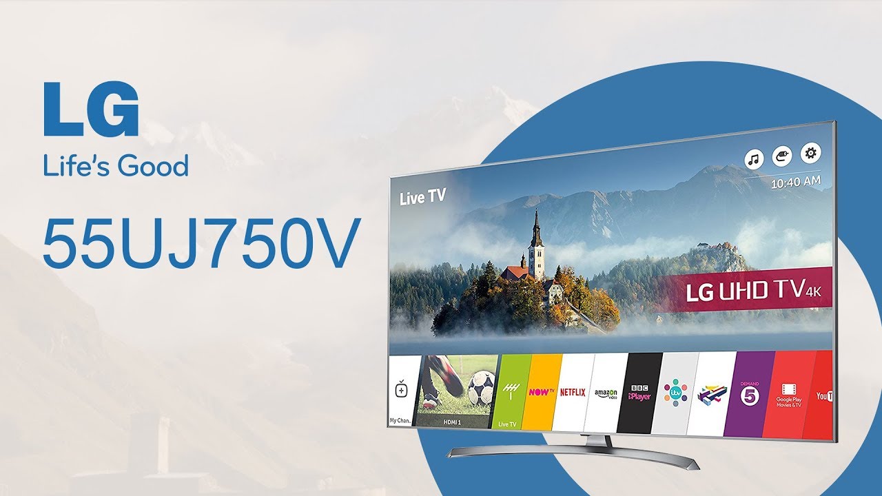 Обзор 4K-телевизора LG 55UJ750V - YouTube