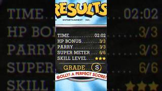 I played my first expert mode level and got my First S rank in Cuphead