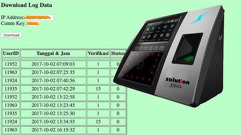 Data Fingerprint to Website PHP Web Service JSON