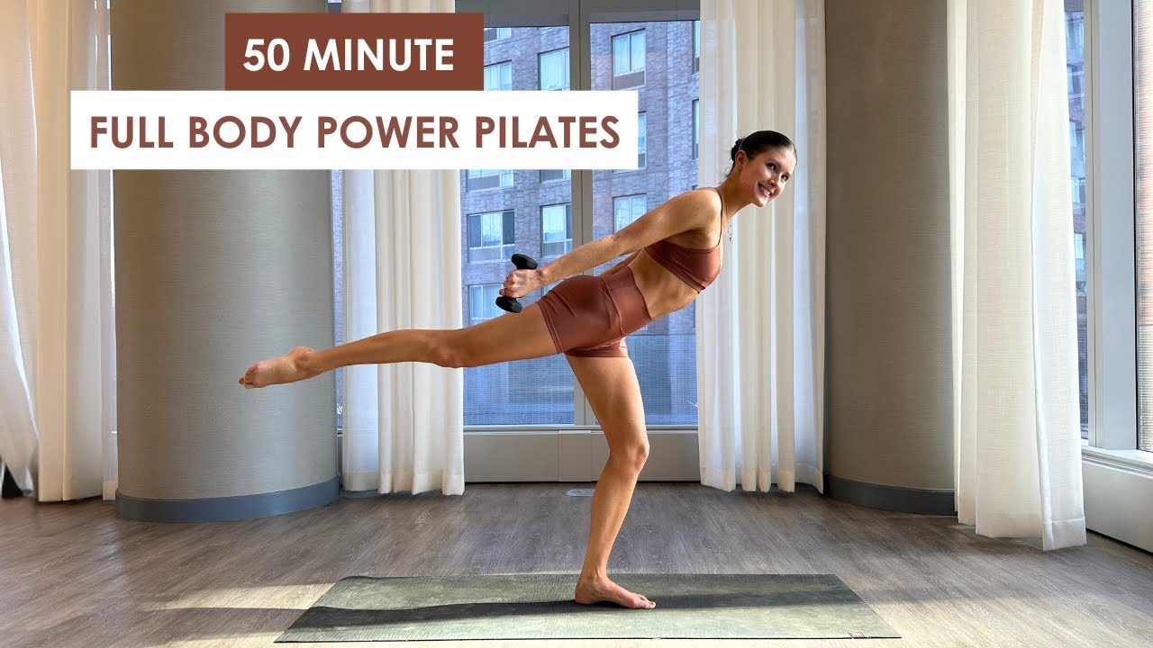 50 MIN POWER PILATES SCULPT WITH WEIGHTS | HIIT x STRENGTH x SWEAT | At-Home Mat Pilates