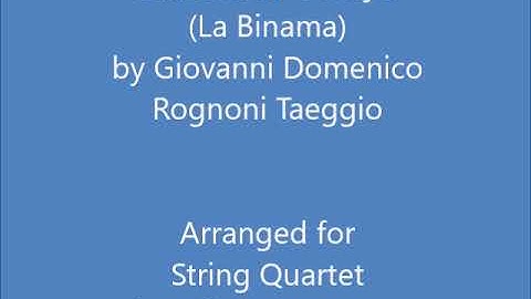 Canzona in G Major (La Binama) for String Quartet