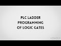 PLC ladder programming of logic gates