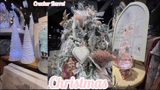 Christmas tree white and pink  at Cracker Barrel #crackerbarrel  #christmas