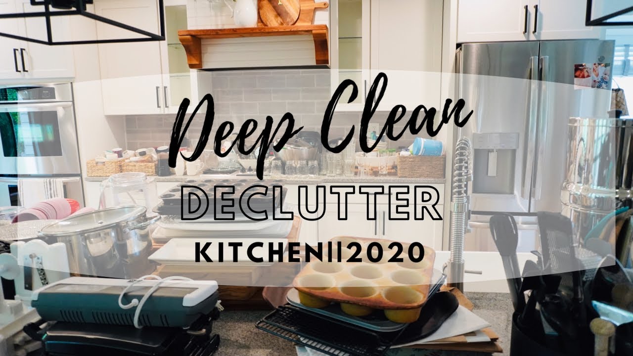 DEEP CLEANING & DECLUTTERING MY KITCHEN - YouTube