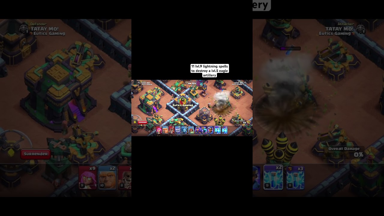 Lighting Spell vs Eagle Artillery 