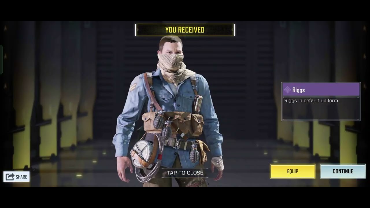 Redeeming Riggs Character Skin in CODM - YouTube