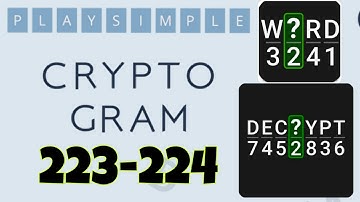 PlaySimple CRYPTOGRAM level 223 224