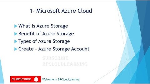 1- Microsoft Azure Storage in Hindi