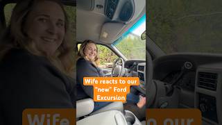 My wife’s first time driving the Ford Excursion. #fordexcursion #v10 #fordtrucks #shorts