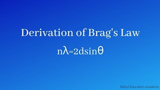 Bragg's Law Derivation