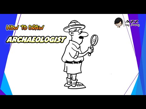 How to draw an Archaeologist step by step