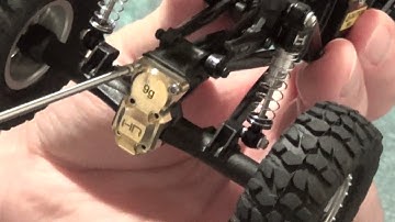 Axial SCX24 Hot Racing Brass Diff Covers Install