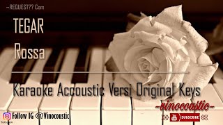Rossa - Tegar Karaoke Piano Versi Original Keys
