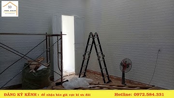 Sử dụng Xốp Dán Tường 3D cho tường vôi ve cũ kĩ - bong tróc - ẩm mốc