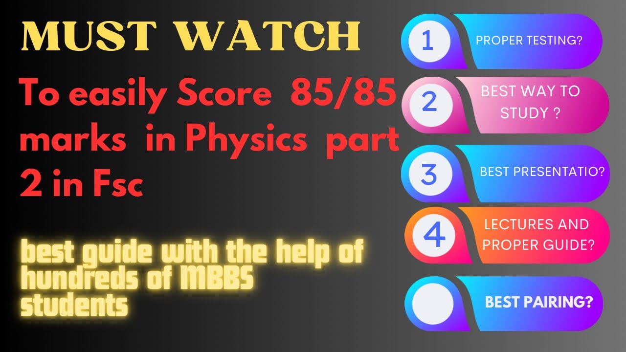 How to score 85/85 Marks in Physics Part 2 In Fsc |Fsc Second Year ...