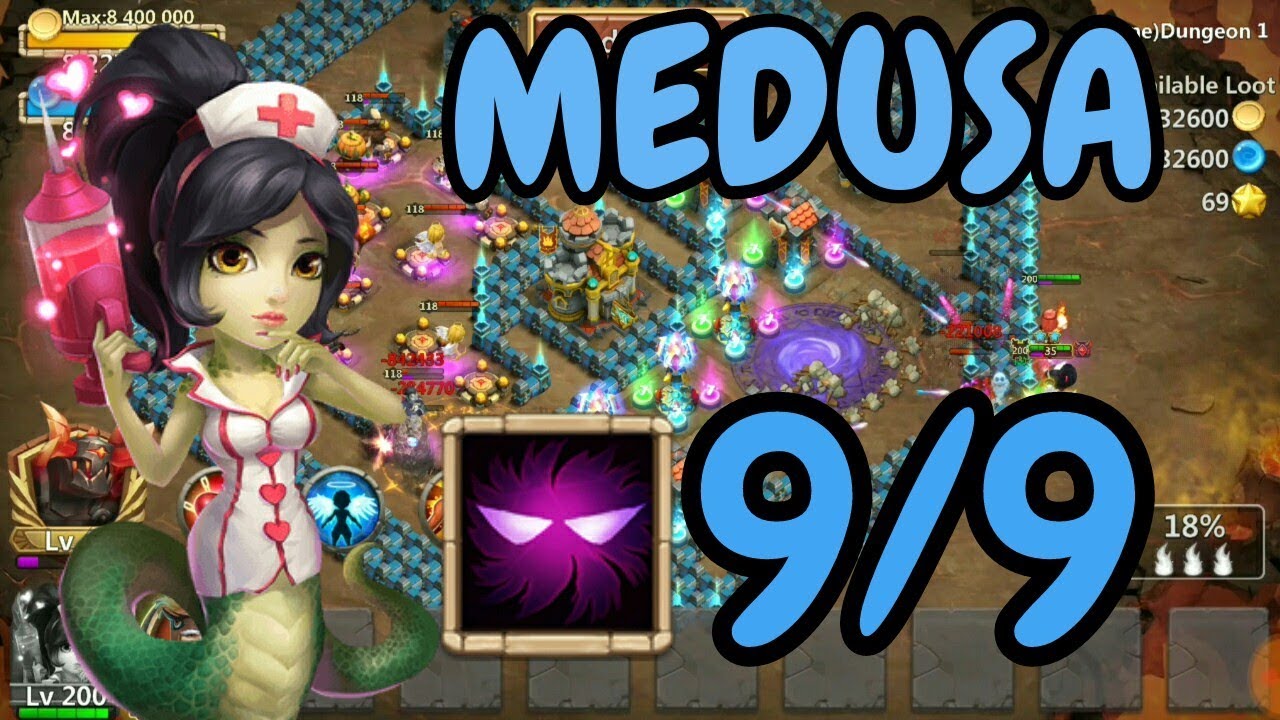 Medusa l 9/9 Unholy Pact In Action l Castle Clash