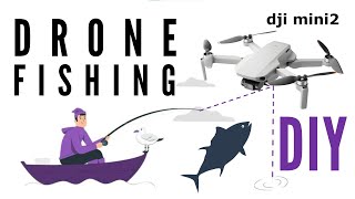 How to make the cheapest bait dropping device for drone fishing! (DIY, dji  MINI2) 